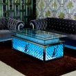 LED Art Glass Light Up Coffee Table 