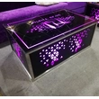 Low Cost Luxury Custom Band Logo Name Glass Coffee Table 