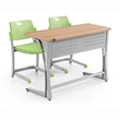 Double desk college school furniture classroom desk and chair
