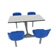  School Restaurant Canteen Four Seats and Chairs