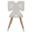 China Wholesale Kids Room Party Wooden Chairs Flower Bowknot Shaped