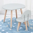 Mushroom-Shaped Solid Wood Children's Tables And Chairs