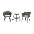 woven rope hilton aluminium outdoor furniture  table set