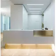 white stone custom logo L shape Reception Desks