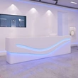 modern design white high gloss hotel front counter