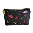 embroidered constellation cosmetic bag