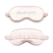satin shading sleep eyemasks with embroidered logo
