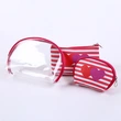 PVC three-piece make-up bag love stripe cosmetic bag waterproof wash bag