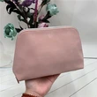 large capacity frosted PU shells cosmetic bag pale pink