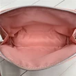 large capacity frosted PU shells cosmetic bag pale pink