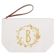 Cosmetic Bag Wristlet Pouch Gifts with Zipper Canvas