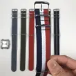 20mm Stripes Nato Strap Nylon Watch Strap With Steel Buckles