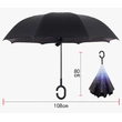 Double Layer Inside Out C Shape Handle Inverted Reverse Umbrella