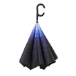 Double Layer Inside Out C Shape Handle Inverted Reverse Umbrella