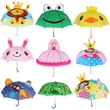 Kids Lovely Outdoor Play 3D Cartoon Rain Umbrella Go School