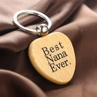 DIY Craft Art Promotional Laser Engraved Logo Wood Keychain