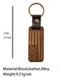Custom Laser Engrave Logo Blank Wooden Keychain Wood Key Holder Promotional Gifts