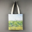 Promotional Women Crossbody Full Print Canvas Cotton Shopping Bag