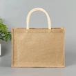 Promotional Eco Friendly Handle Linen Tote Jute Bag Grocery Bag