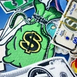 Customized Iron on Money Currency Patch Sticker DIY Accessories