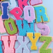 26 English Alphabet Chenille Patch DIY Embroidery Chenille Badge