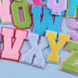 26 English Alphabet Chenille Patch DIY Embroidery Chenille Badge