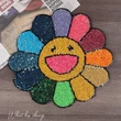 Custom Clothing Sew on Iron on Embroidery Big Smile Flower Patch