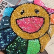 Custom Clothing Sew on Iron on Embroidery Big Smile Flower Patch