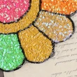 Custom Clothing Sew on Iron on Embroidery Big Smile Flower Patch