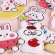 Children's DIY Cartoon White Rabbit Sticker Patch Appliques