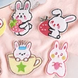 Children's DIY Cartoon White Rabbit Sticker Patch Appliques