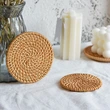 Wholesale Vintage Handmade Custom Tea Beer Drink Rattan Coaster Set