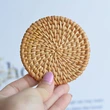 Wholesale Vintage Handmade Custom Tea Beer Drink Rattan Coaster Set