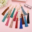 PU Leather Tassel Bag Pendant Tassel Keychain with Lobster