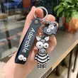Promotion 3d Soft Pvc Rubber Cartoon Animal Zebra Giraffe Keychain
