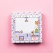 Square Cute Portable School Kids Anime Sticky Notes Custom Memo Pad
