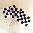 Custom Logo Hand Waving Flags Mini Checkered Flag Car Racing Flag