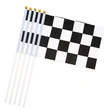 Custom Logo Hand Waving Flags Mini Checkered Flag Car Racing Flag
