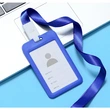 Custom Company Office Staff Plastic Name Card Work Card Holder Lanyard