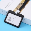 Custom Company Office Staff Plastic Name Card Work Card Holder Lanyard