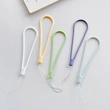Mobile Phone Solid Colour Soft Rubber Silicone Wrist Strap Lanyard