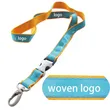 Double Layer Jacquard Neck Strap Embroidery Lanyard for Tradeshow