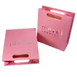 Custom Print Promotional Die Cut Handle Pink Paper Shopping Bag