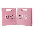 Custom Print Promotional Die Cut Handle Pink Paper Shopping Bag