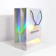 Glossy Holographic Cosmetics Gift Cardboard Paper Bag