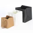 Long Handle Square Paper Shopping Bag with Customized Logo