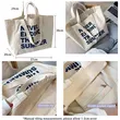 Customized Large Capacity Casual Cotton Canvas Shopping Tote Bag
