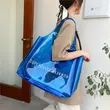 Customized Logo Large Capacity Clear PVC Transparent Shopping Tote Bag