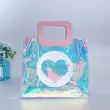 New Custom Logo Print Transparent Women Laser PVC Clear Tote Bag