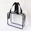 Ribbon Handle PVC Transparent Cosmetic Bag Travel Toiletries Bag
